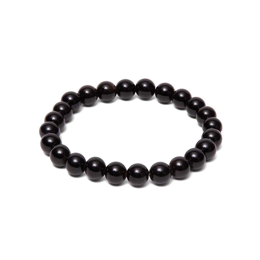 Pulsera Obsidiana Dorada 8mm