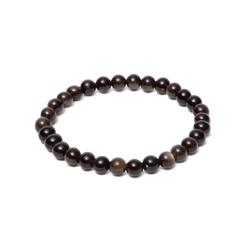 Pulsera Obsidiana Dorada 6mm
