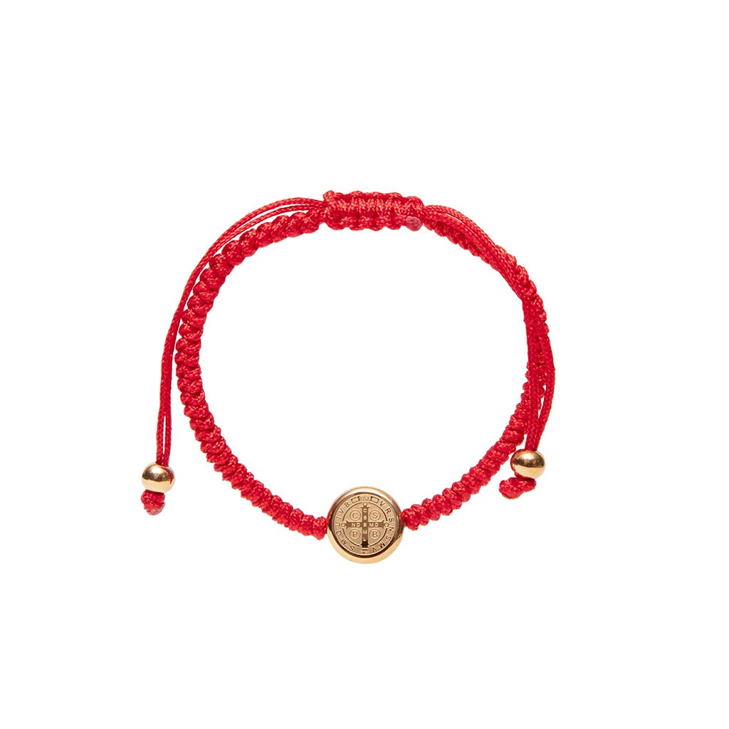 Pulsera de San Benito Acero Dorado