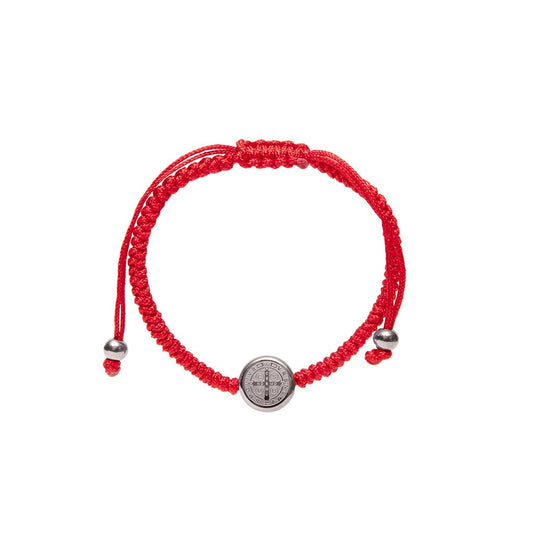 Pulsera de San Benito Acero Plateado